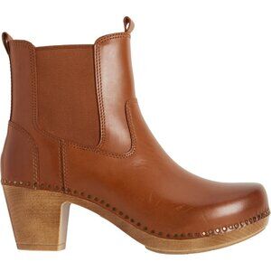 NEW Dansko Shayna Heeled Chelsea Boots - Leather Luggage For Women 257 7S4